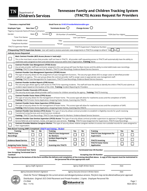 Form CS-0944  Printable Pdf