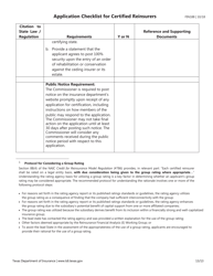 Form FIN188 &quot;Application Checklist for Certified Reinsurers (Initial and Renewal Applications)&quot; - Texas, Page 13