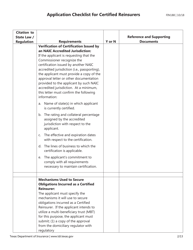Form FIN188 &quot;Application Checklist for Certified Reinsurers (Initial and Renewal Applications)&quot; - Texas, Page 2