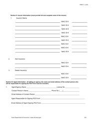 Form FIN417 Renewal/Amendment of Purchasing Group Registration - Texas, Page 2