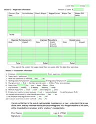 Wage Complaint Form - Vermont, Page 2