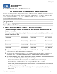 Document preview: Form FINT129 Title Insurance Agent or Direct Operation Change Request Form - Texas