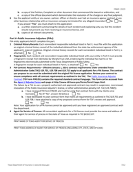 Form FIN603 Application for Adjuster Entity License - Texas, Page 7