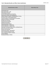 Form LAH345 Mandated Benefits and Mandated Offers Reporting Form - Texas, Page 6