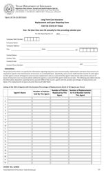 Document preview: Form LHL562 Long-Term Care Insurance Replacement and Lapse Reporting Form - Texas