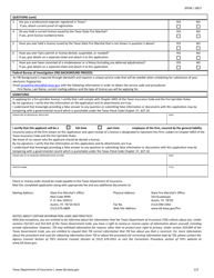 Form SF036 Fire Sprinkler Responsible Managing Employee (Rme) License Application - Texas, Page 2