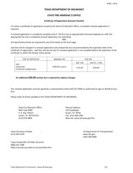 Form SF087 Renewal Application - Hydrostatic Testing Certificate of Registration - Texas, Page 2