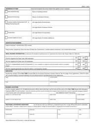 Form SF037 Fire Sprinkler Certificate of Registration Application - Texas, Page 2