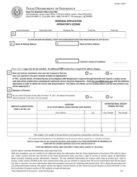 Document preview: Form SF104 Renewal Application - Fireworks Operator's License - Texas