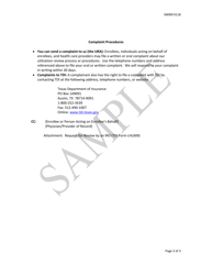 Form SN009 Ura Logo, Address, Etc., and Tdi Ura Certification Number - Texas, Page 3