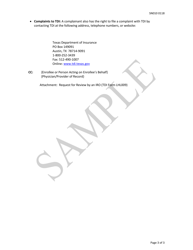 Form SN010 Ura Logo, Address, Etc., and Tdi Ura Certification Number - Texas, Page 3