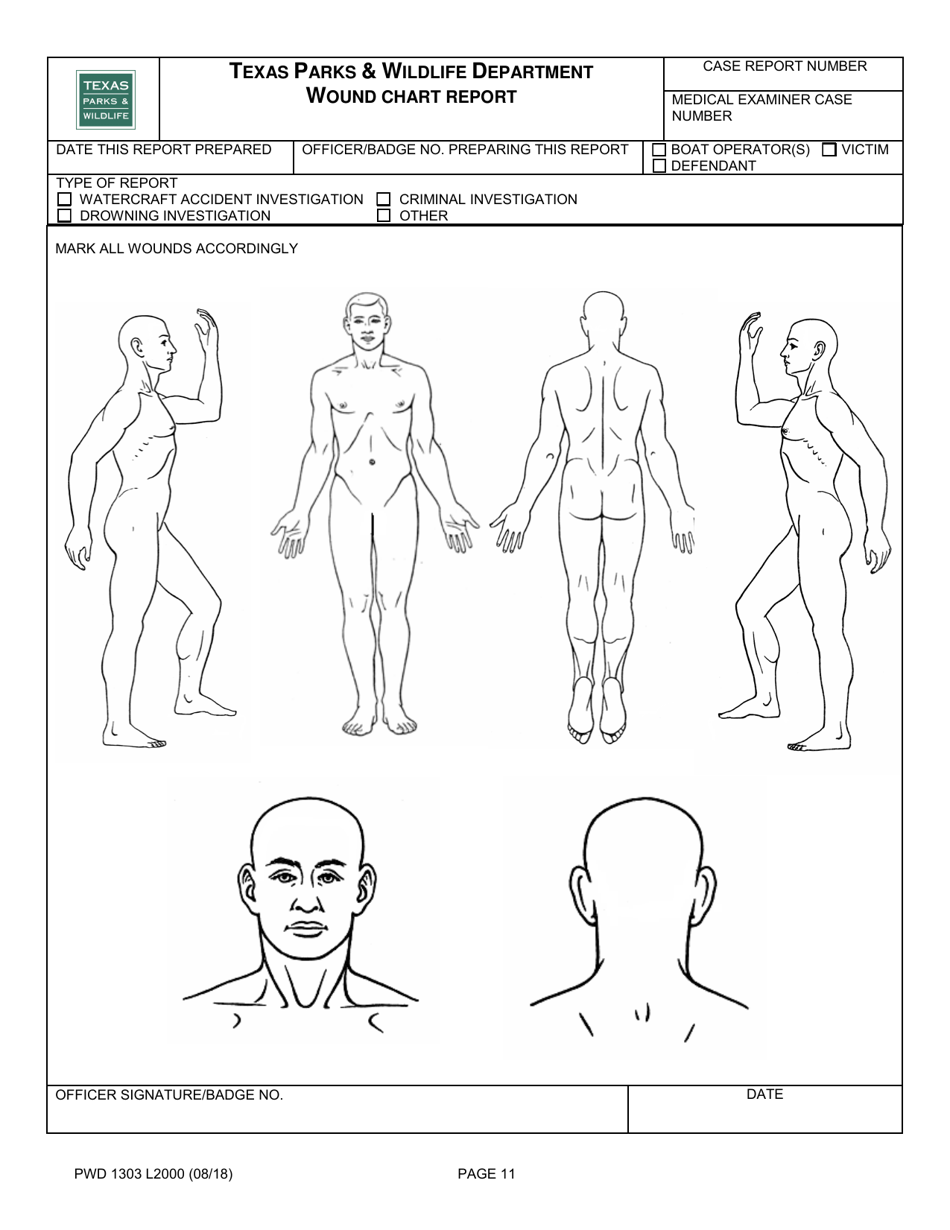 Form PWD1303 L2000 Boating Accident Investigation  Boating Related Water Fatality Report - Texas, Page 11