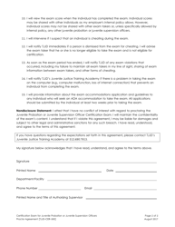 Form TJJD-CER-300 Certification Exam for Juvenile Probation or Juvenile Supervision Officers - Proctor Agreement - Texas, Page 2