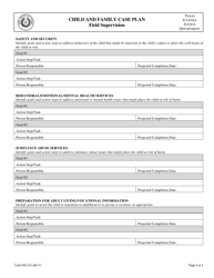 Form TJJD-IVE-210 Child and Family Case Plan, Field Supervision - Texas, Page 3
