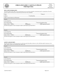 Form TJJD-IVE-215 Child and Family Case Plan Update, Field Supervision - Texas, Page 3