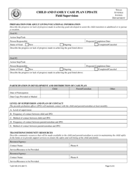 Form TJJD-IVE-215 Child and Family Case Plan Update, Field Supervision - Texas, Page 5