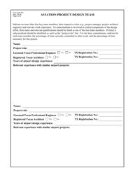 Form AVN-550 Qualifications for Aviation Professional Architectural/Engineering Services - Texas, Page 2