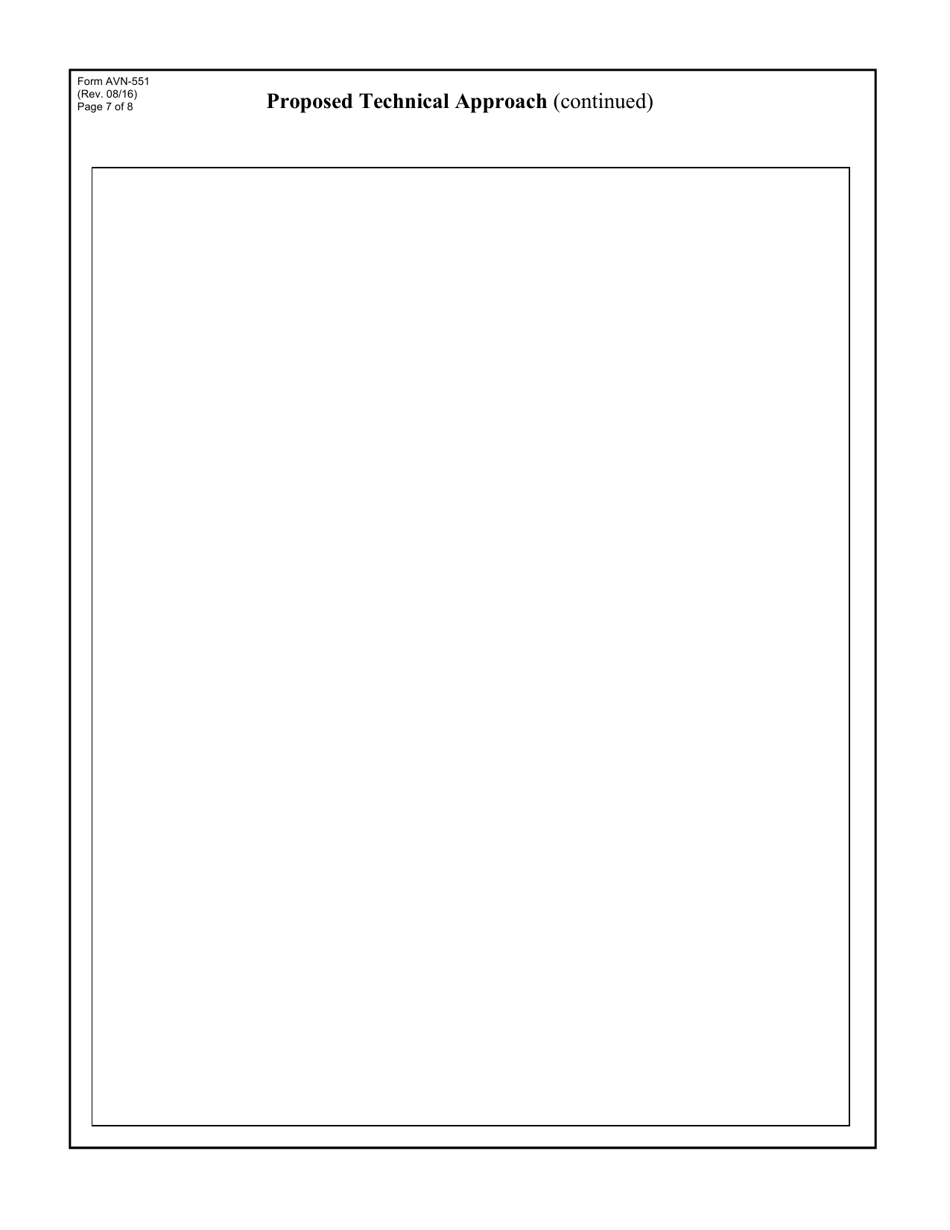 Form AVN-551 Qualifications for Aviation Planning Services - Texas, Page 7