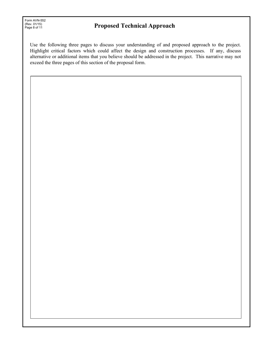 Form AVN-552 Request for Qualifications Design Build Services - Texas, Page 8