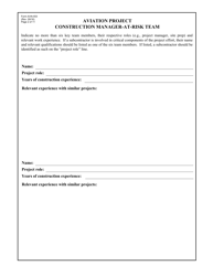 Form AVN-553 Request for Proposals Construction Manager-At-Risk Services - Texas, Page 2