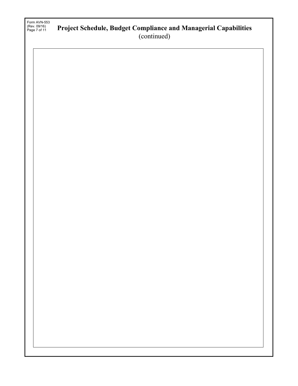 Form AVN-553 Request for Proposals Construction Manager-At-Risk Services - Texas, Page 7