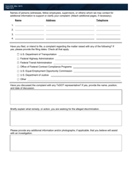 Form 2193 Title VI and Ada Complaint Form - Texas, Page 2