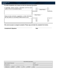 Form 2193 Title VI and Ada Complaint Form - Texas, Page 3
