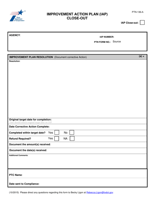 Form PTN-136-A  Printable Pdf