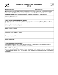Document preview: Form 2633 Request for Research Fund Authorization (Rfa) - Texas