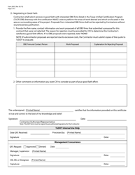 Form 2603 Txdot Disadvantaged Business Enterprise Contractor Certification of Good Faith Efforts - Texas, Page 5