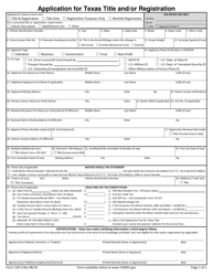 Military Packet to Title and Register Your Vehicle - Texas, Page 3