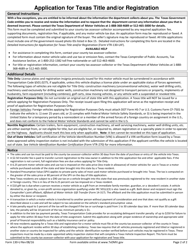 Military Packet to Title and Register Your Vehicle - Texas, Page 4