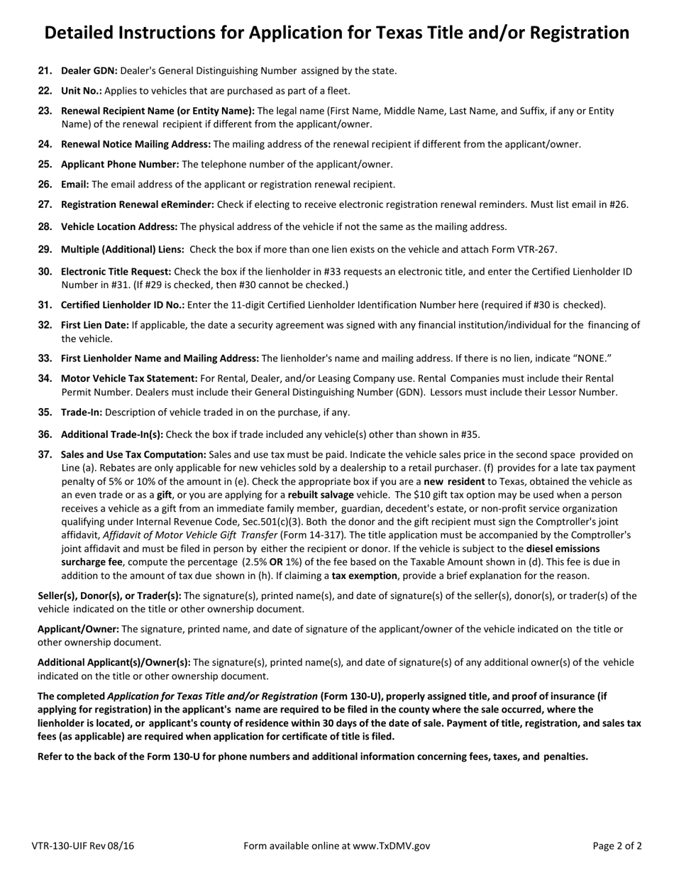Military Packet to Title and Register Your Vehicle - Texas, Page 6