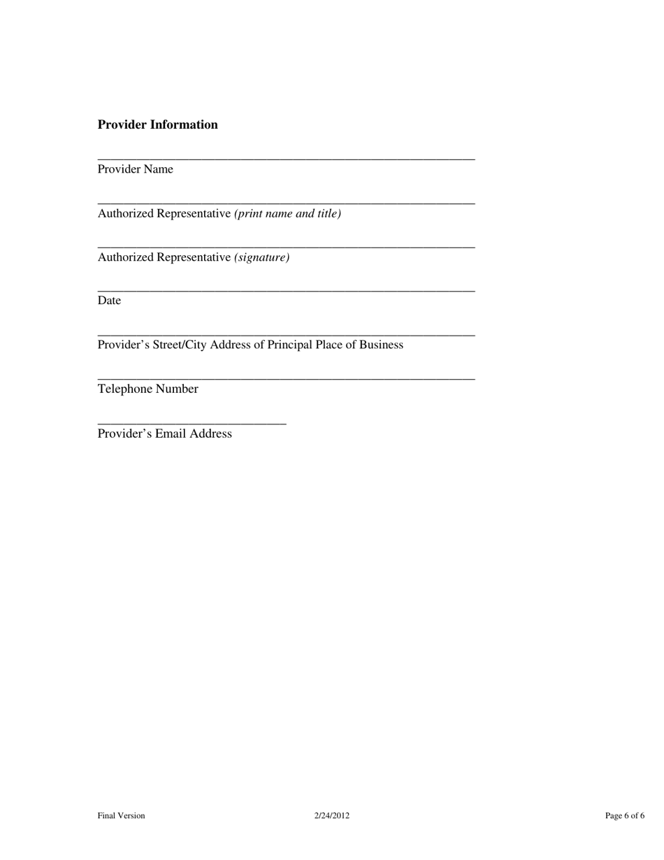 Electronic Lien and Title Program Service Level Agreement Form - Texas, Page 6