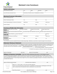 Document preview: Form VTR-265-M Mechanic's Lien Foreclosure - Texas