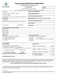 Form 1955 Texas Leasing Business Application - Texas, Page 2