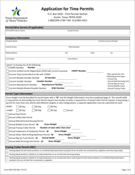 Form MCD-302 Time Permits Application - Texas, Page 2