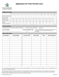 Form MCD-302 Time Permits Application - Texas, Page 3