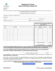 Document preview: Formulario VTR-29-NAFTA-S Solicitud En Texas Para El Permiso Anual Tlc - Texas (Spanish)