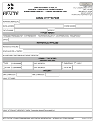 Document preview: Initial Entity Report - Utah