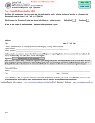 Document preview: Commercial Registered Agent Application - Utah