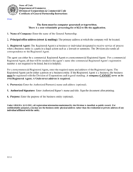 Document preview: Instructions for Statement of Partnership Authority (General Partnership) - Utah