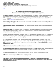 Document preview: Instructions for Foreign Registration Statement (Limited Partnership) - Utah