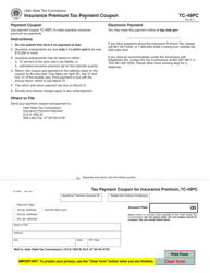 Document preview: Form TC-49PC Insurance Premium Tax Payment Coupon - Utah
