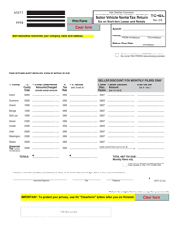 Document preview: Form TC-62L Motor Vehicle Rental Tax Return - Utah