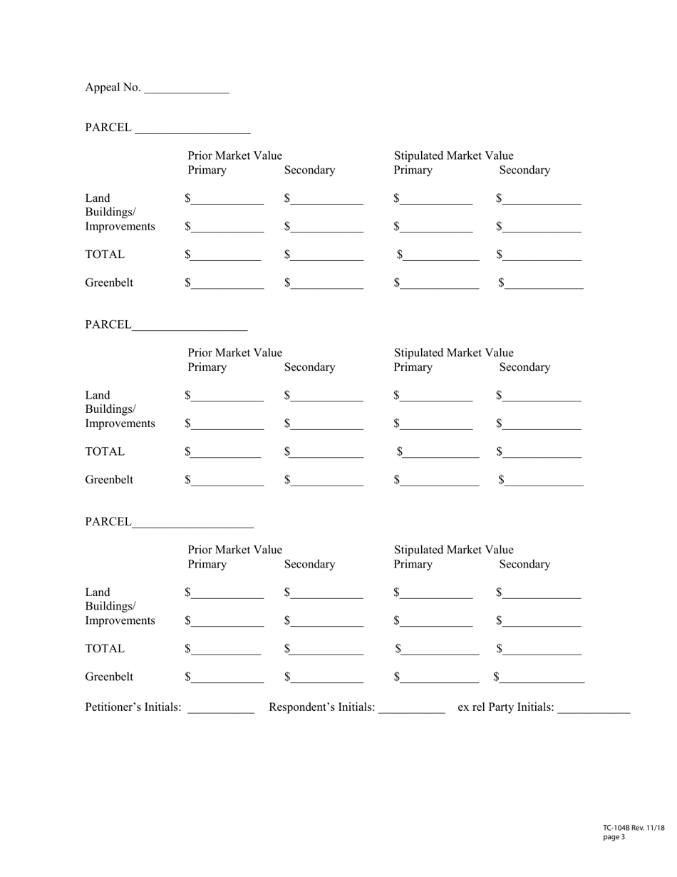 Form TC-104B Stipulation  Order of Approval - Utah, Page 3