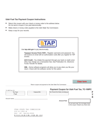 Document preview: Form TC-109PC Payment Coupon for Utah Fuel Tax - Utah