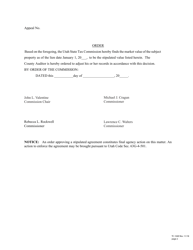 Form TC-104E Stipulation of Appeal From Decision of County Board of Equalization (For Single Parcels) - Utah, Page 2