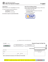 Document preview: Form TC-386PC Beer Tax Payment Coupon - Utah
