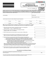 Document preview: Form TC-405 Miscellaneous Tax Payment Agreement Request - Utah